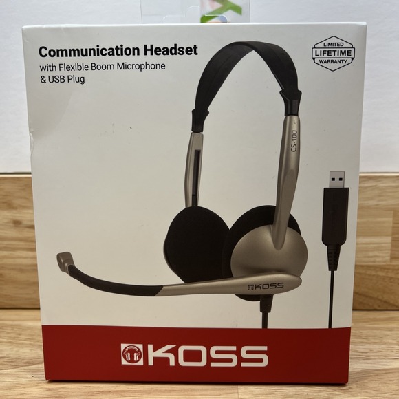 Koss CS100 USB Communication Headset Boom Microphone - Picture 1 of 5